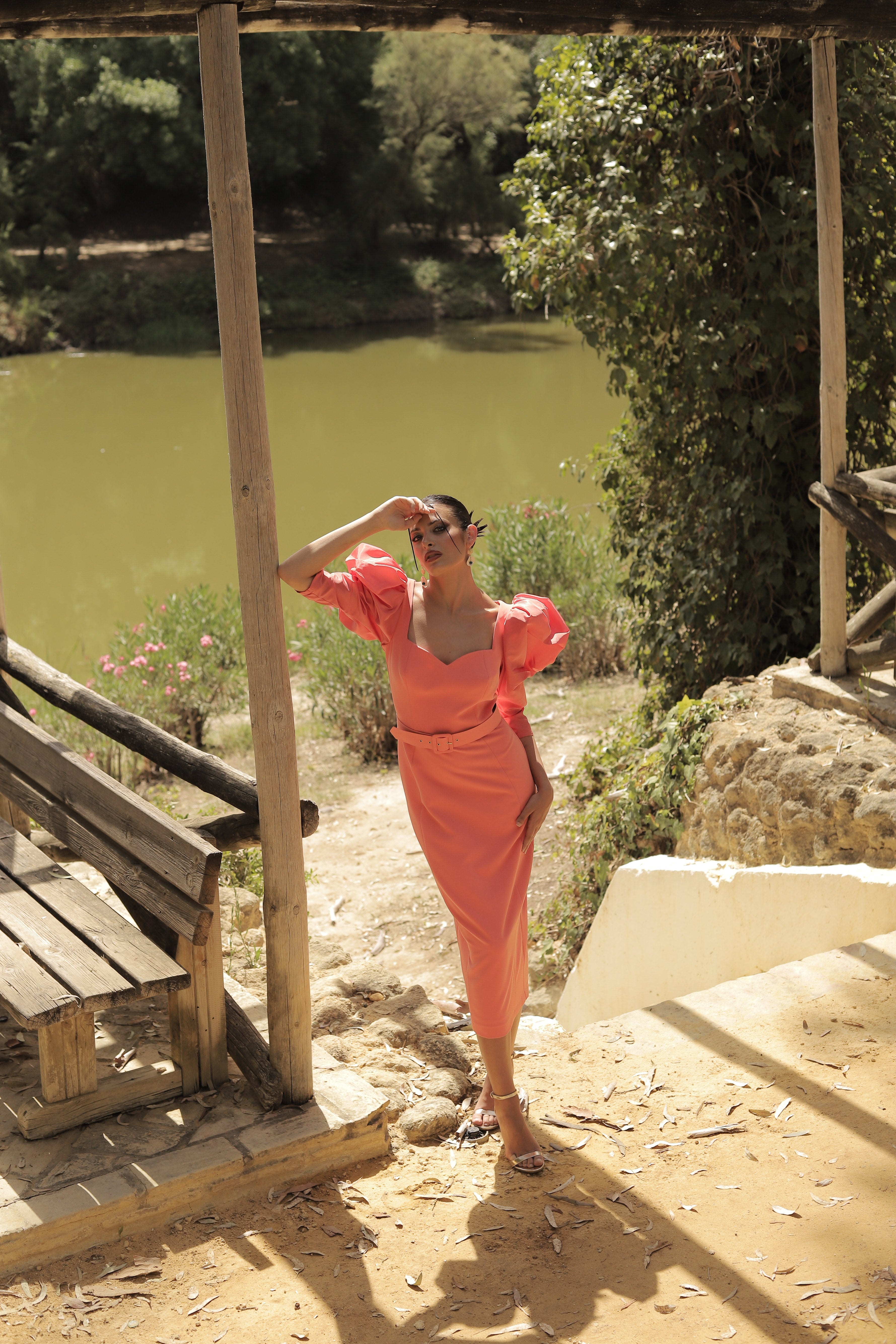 VESTIDO DORINA CORAL