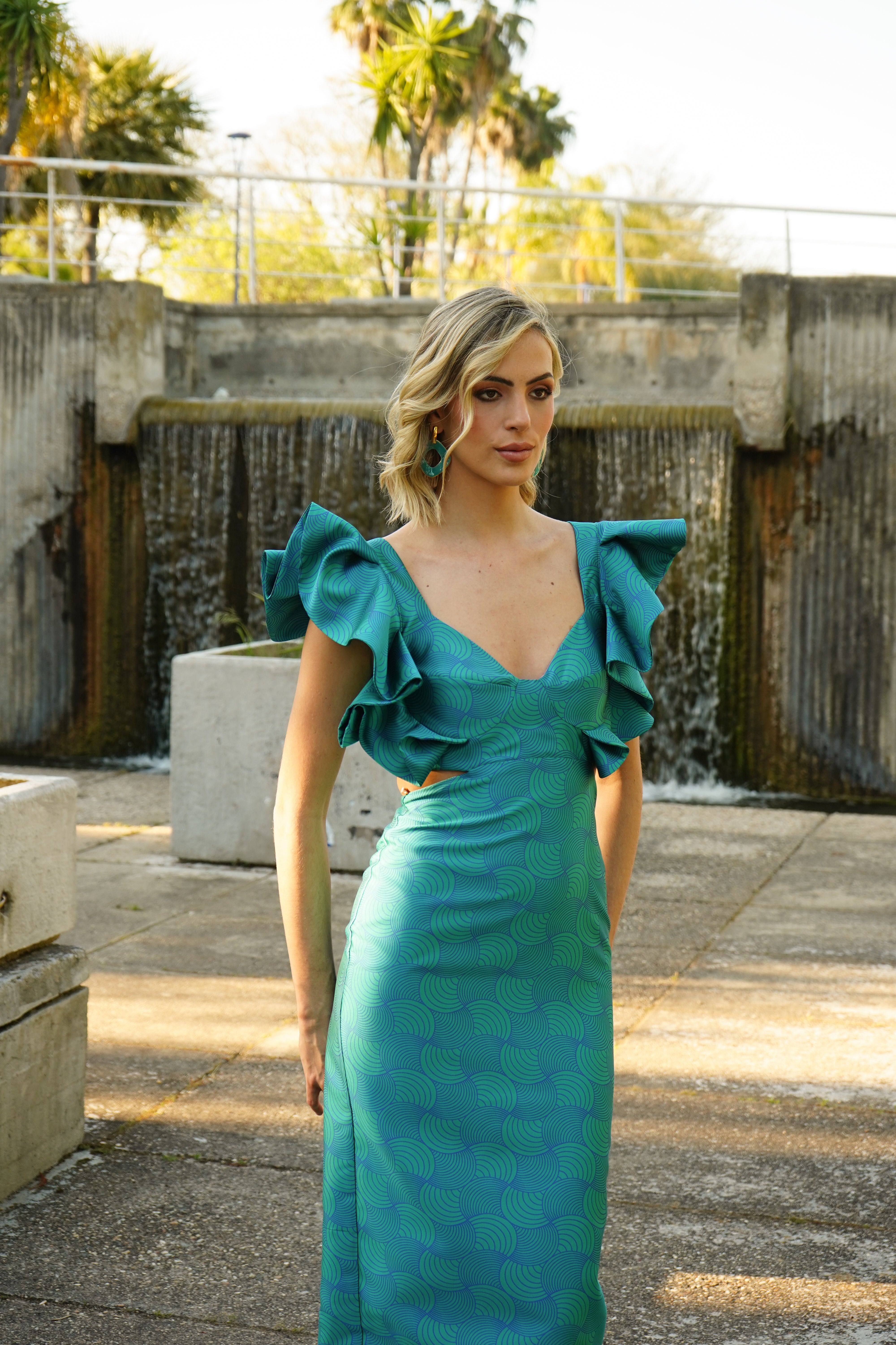 VESTIDO GENUS TURQUESA