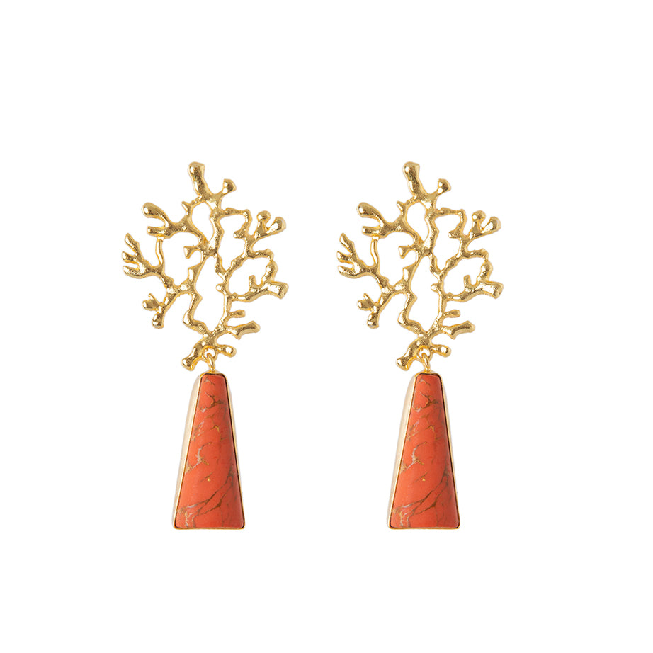 PENDIENTES CORAL PIEDRA