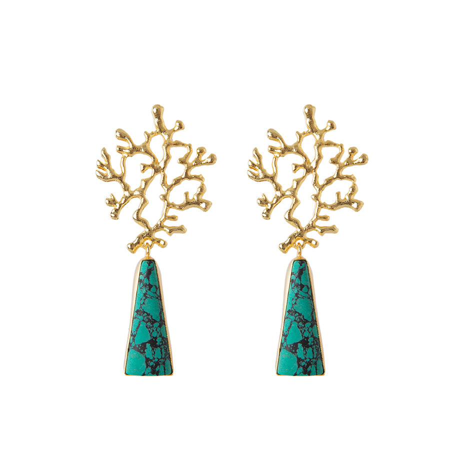 PENDIENTES CORAL PIEDRA