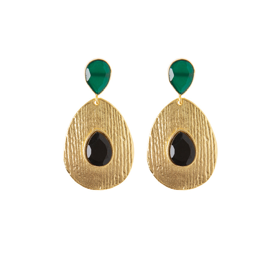 PENDIENTES LAGRIMA PIEDRA