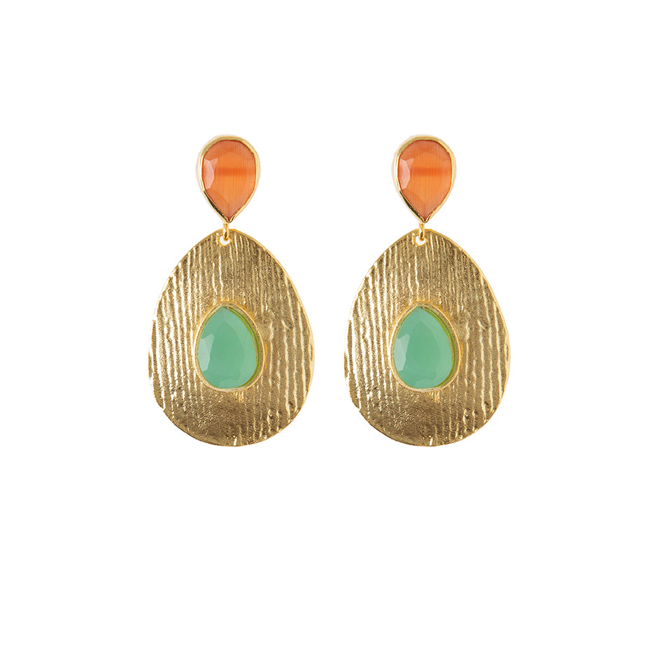 PENDIENTES LAGRIMA PIEDRA