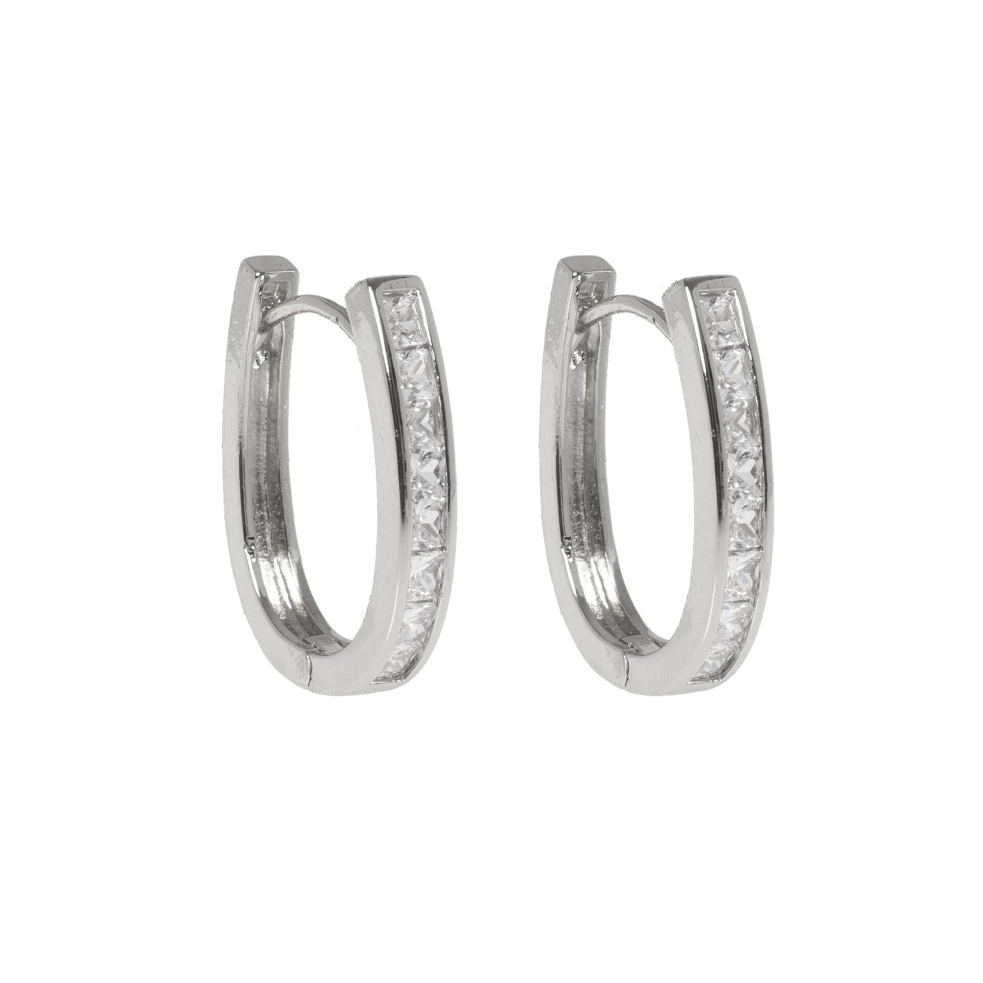 PENDIENTES ARO CRISTAL CUADRADO