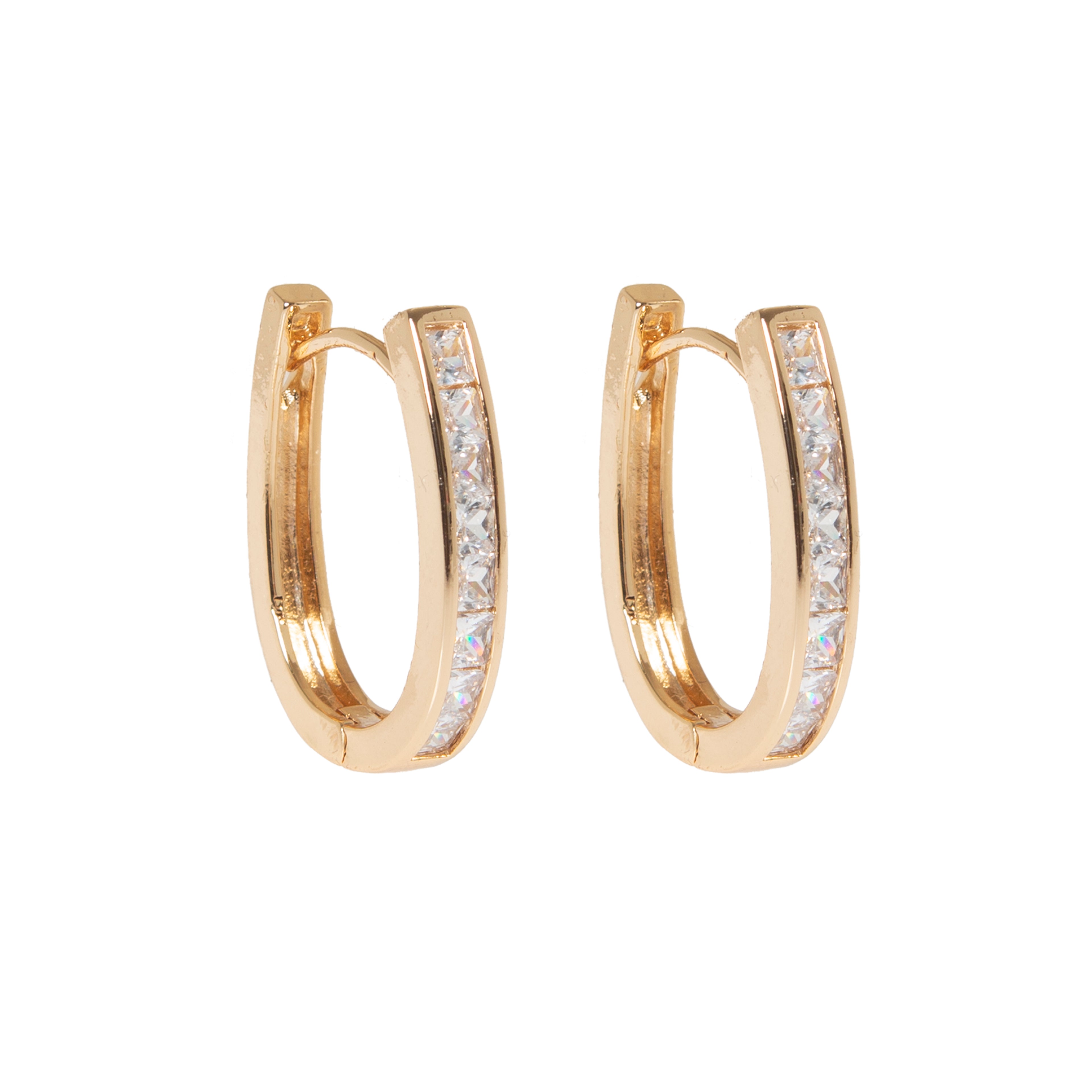 PENDIENTES ARO CRISTAL CUADRADO