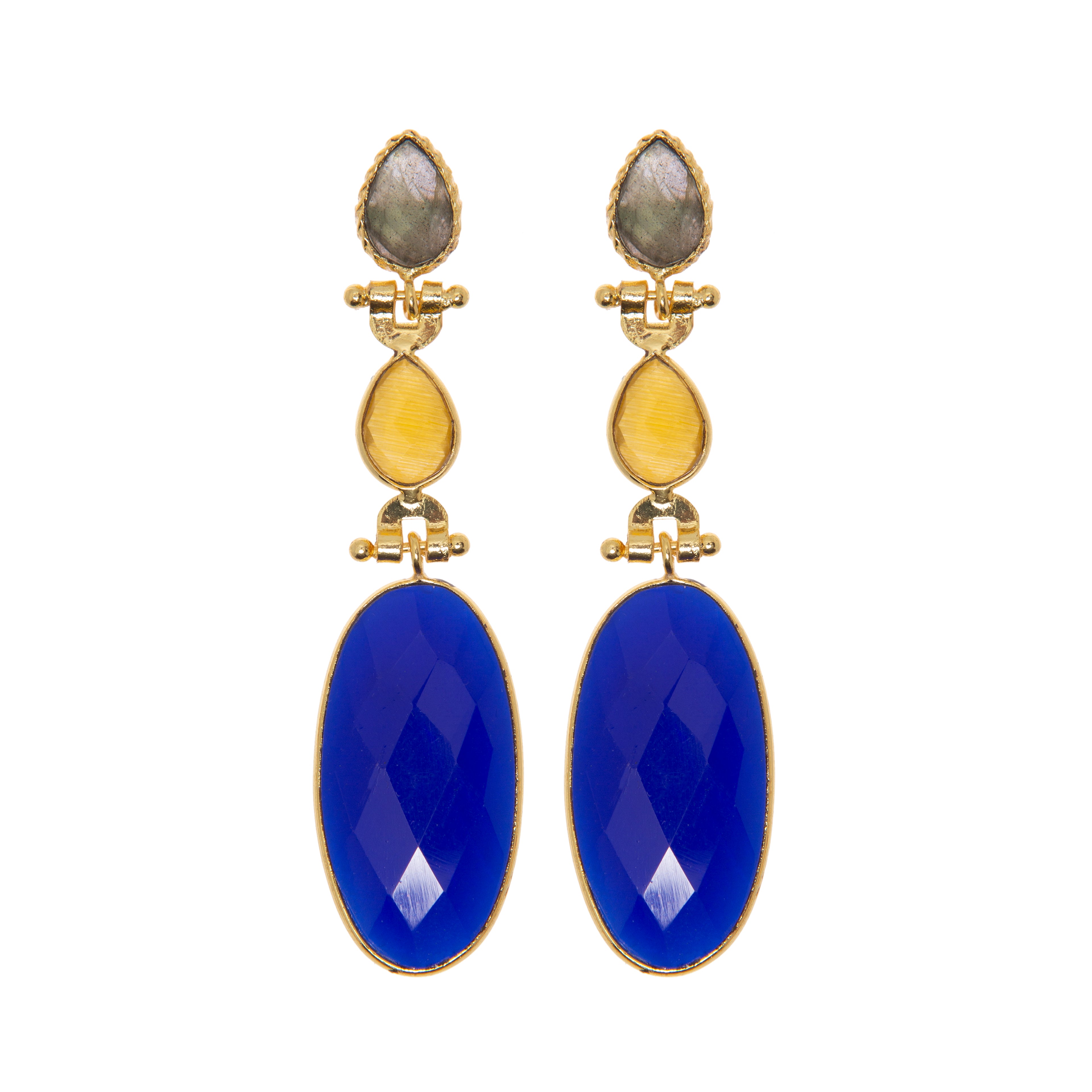 PENDIENTES TRIPLE PIEDRA