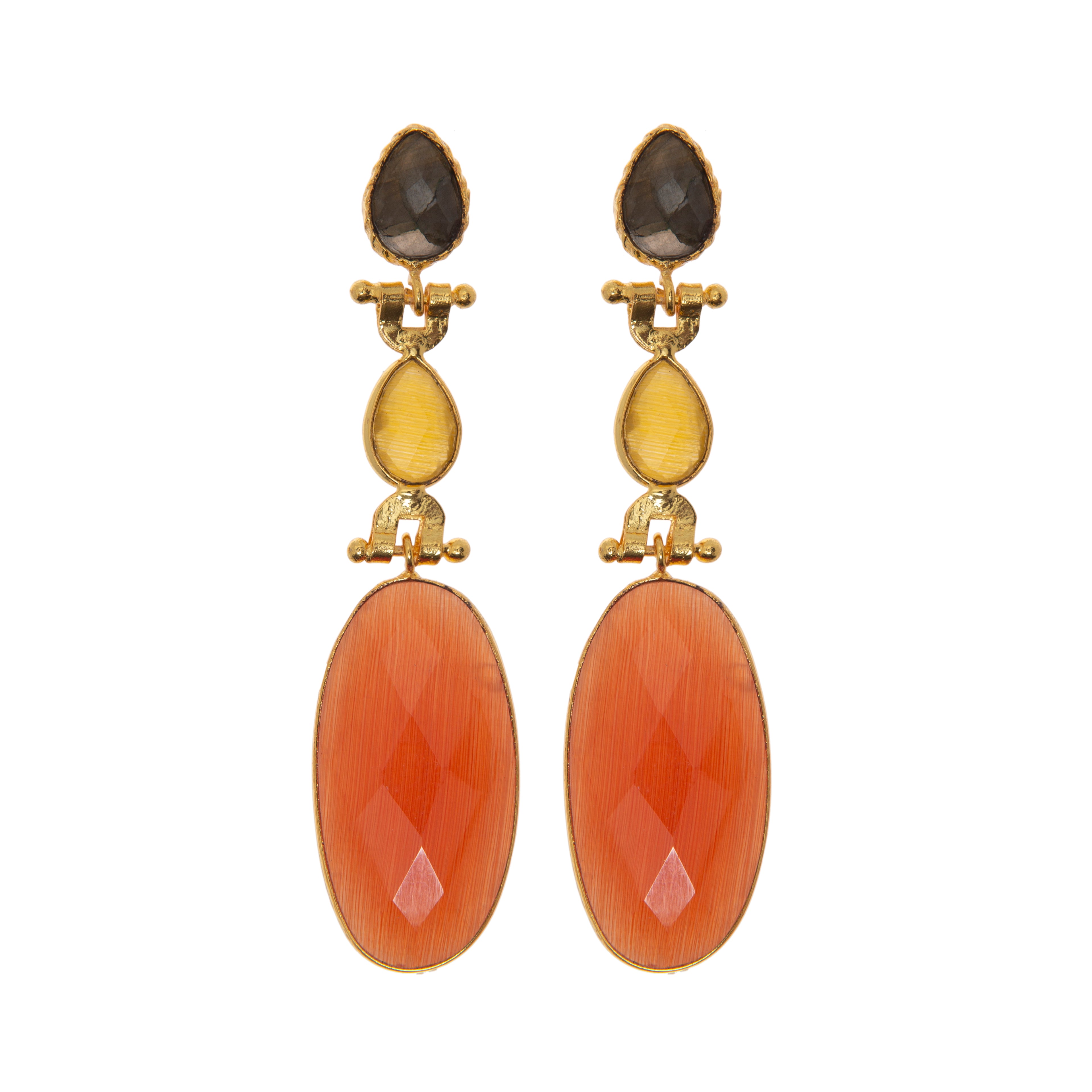PENDIENTES TRIPLE PIEDRA