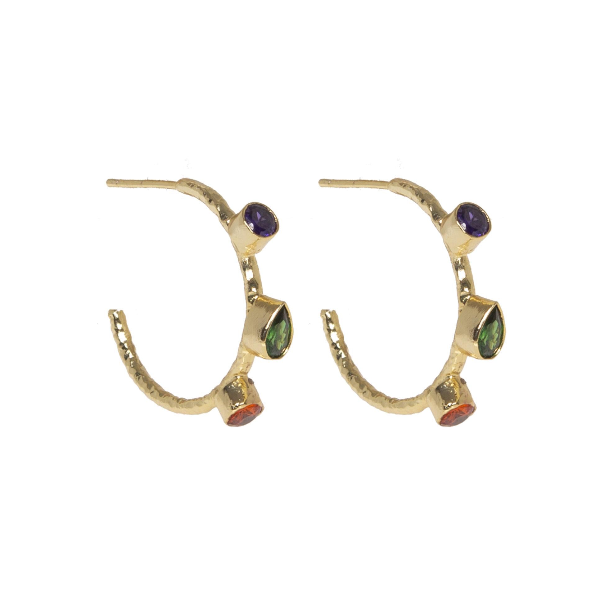 PENDIENTES ARO TRICOLOR