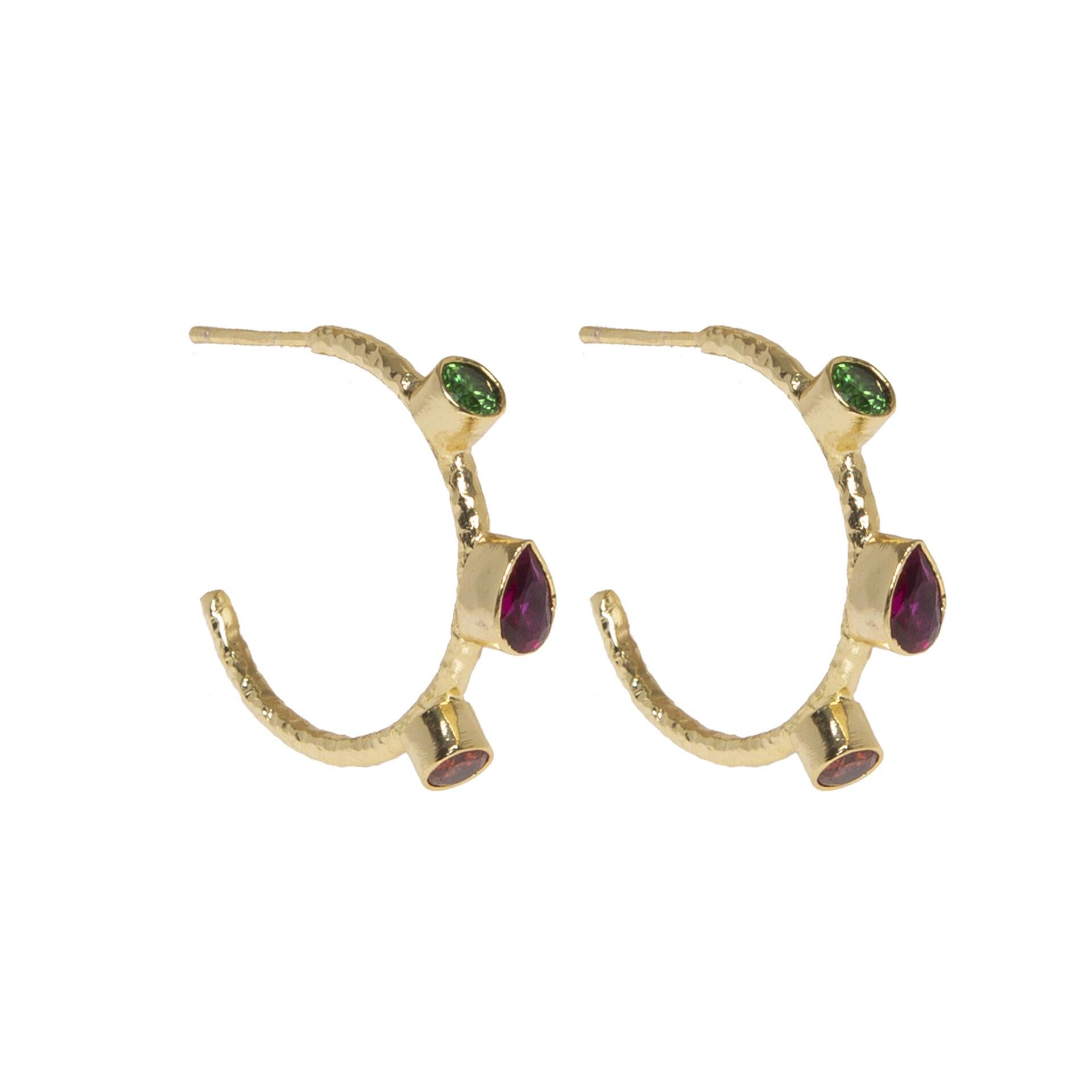 PENDIENTES ARO TRICOLOR