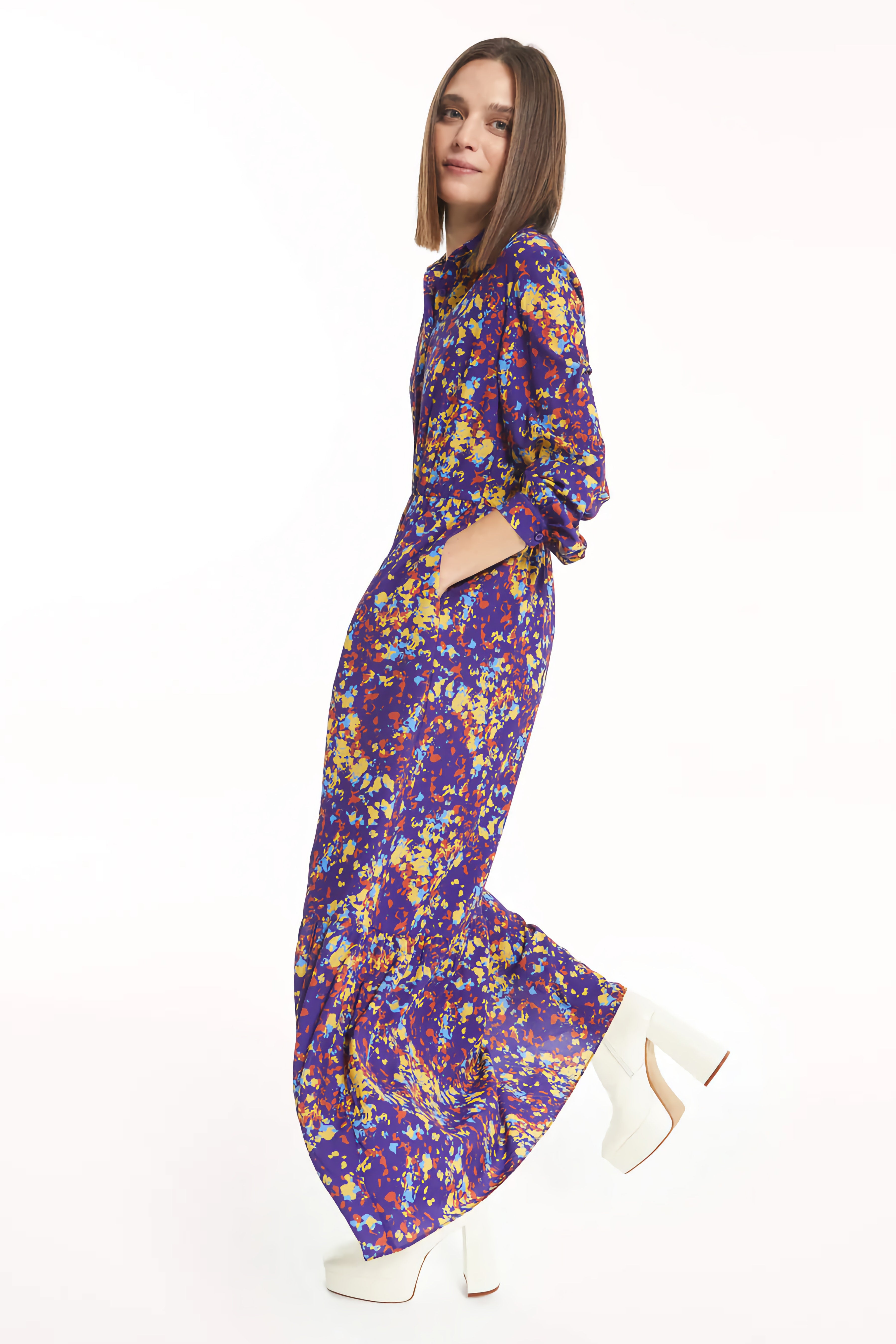 VESTIDO COUNTRY ABSTRACTO