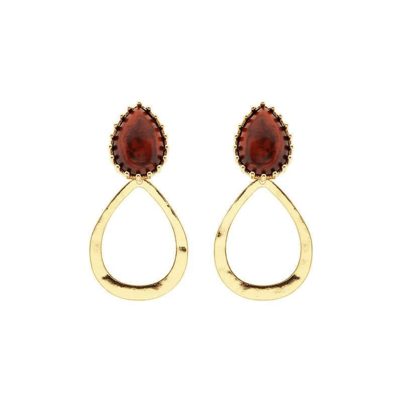 PENDIENTES PIEDRA OVAL