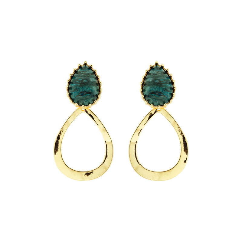 PENDIENTES PIEDRA OVAL