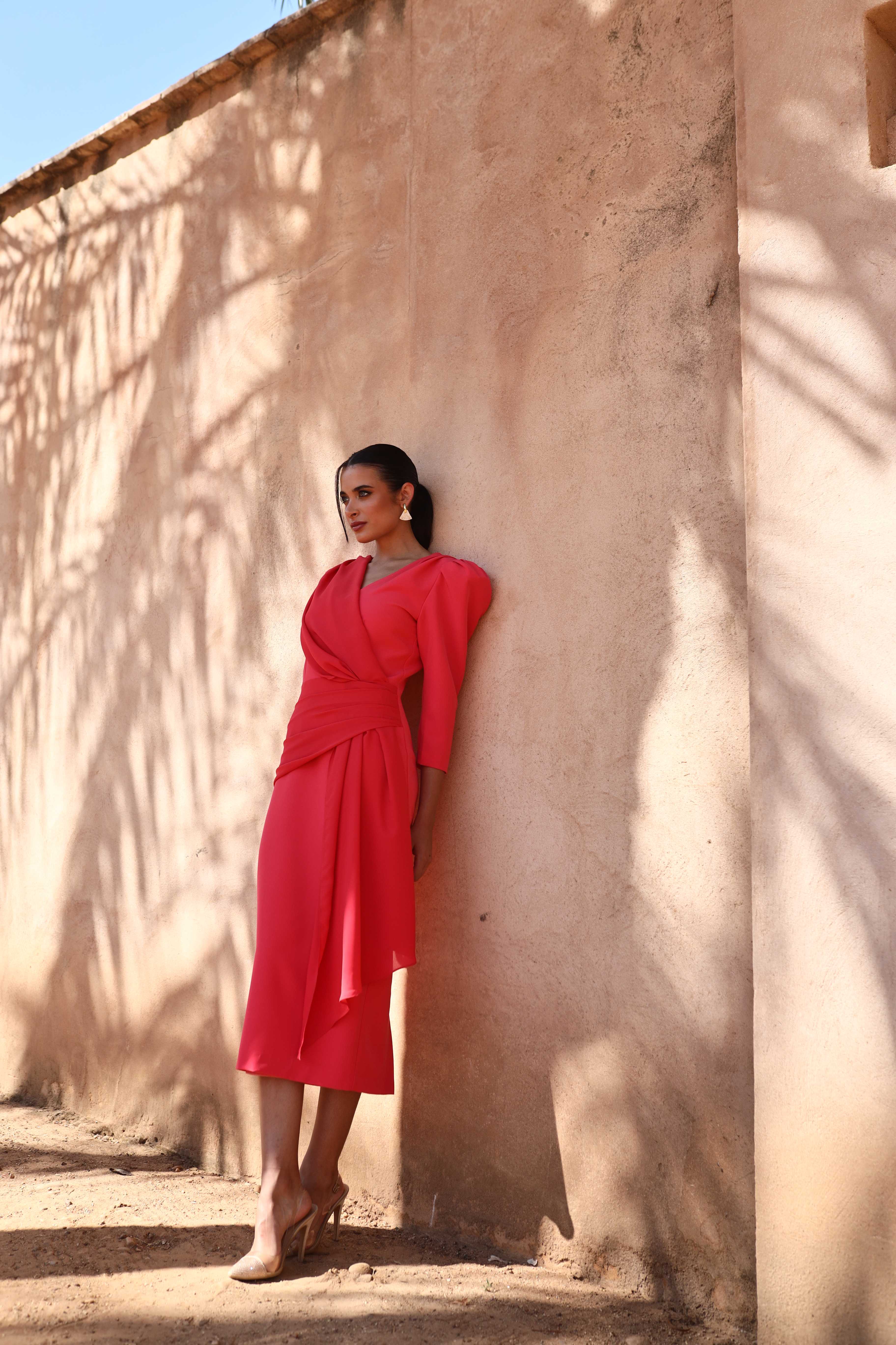 VESTIDO DAMATEA CORAL